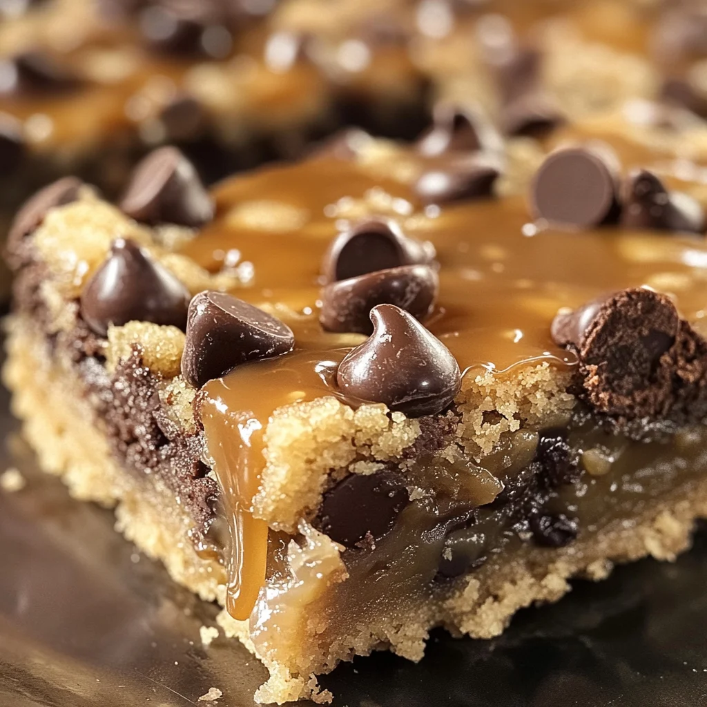 Caramel Chocolate Chip Cookie Bars