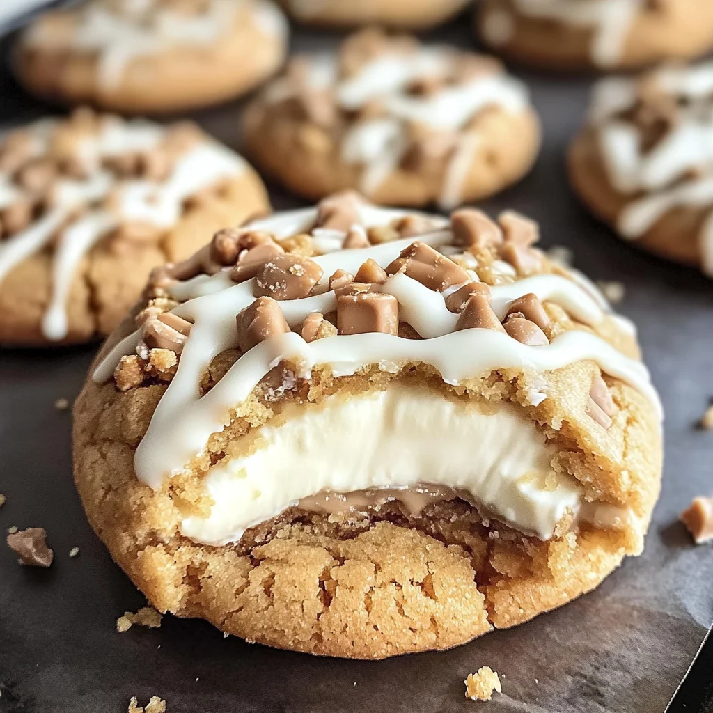 Cheesecake-Stuffed Cookies with White Chocolate and Reese’s
