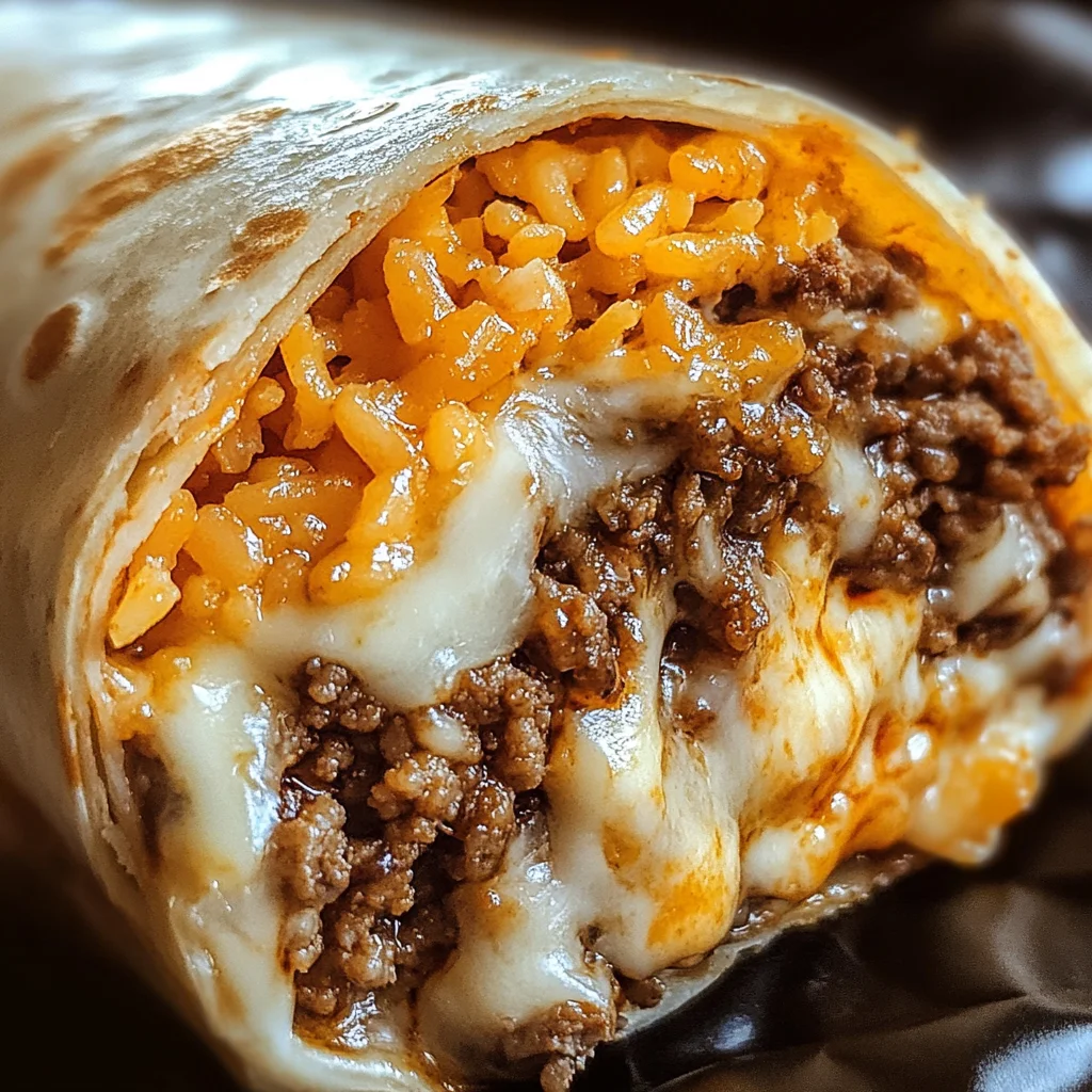 Cheesy Beef Taco Burritos