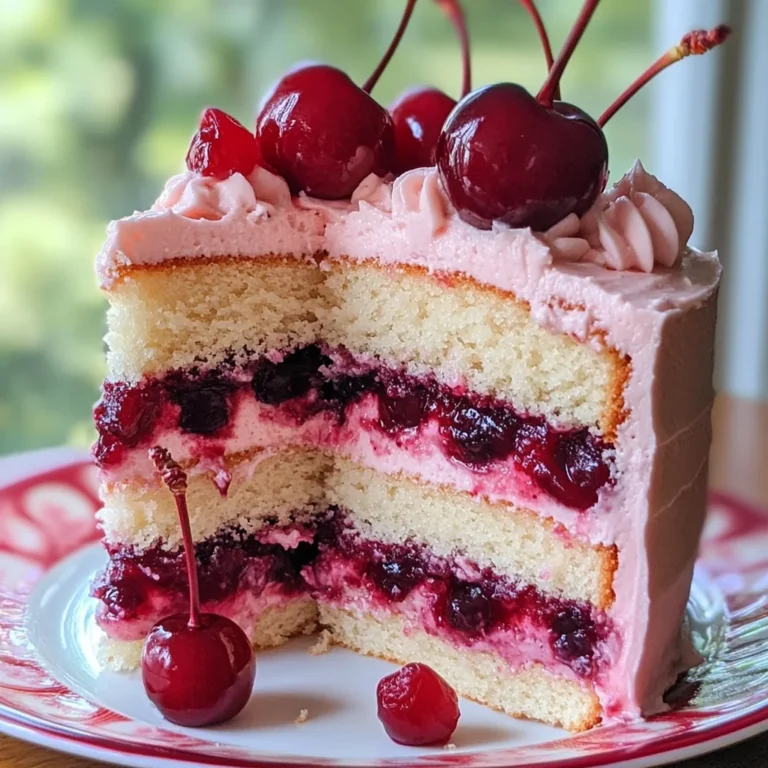 Cherry Layer Cake with Cherry Cream Cheese Frosting