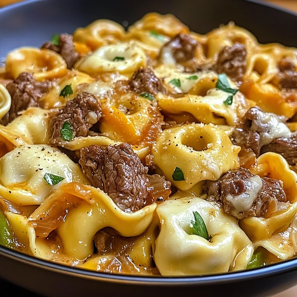Creamy Beef and Vegetable Tortellini