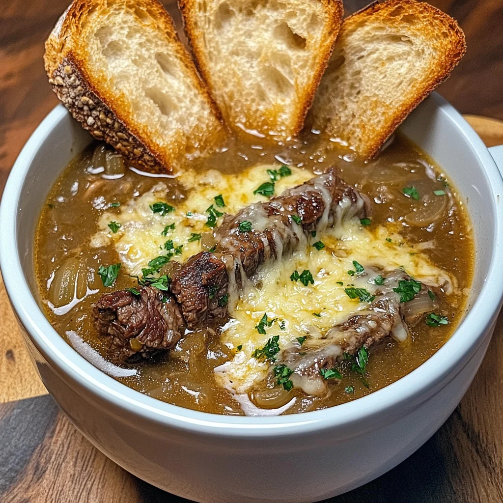 French Onion Beef Short Rib Soup