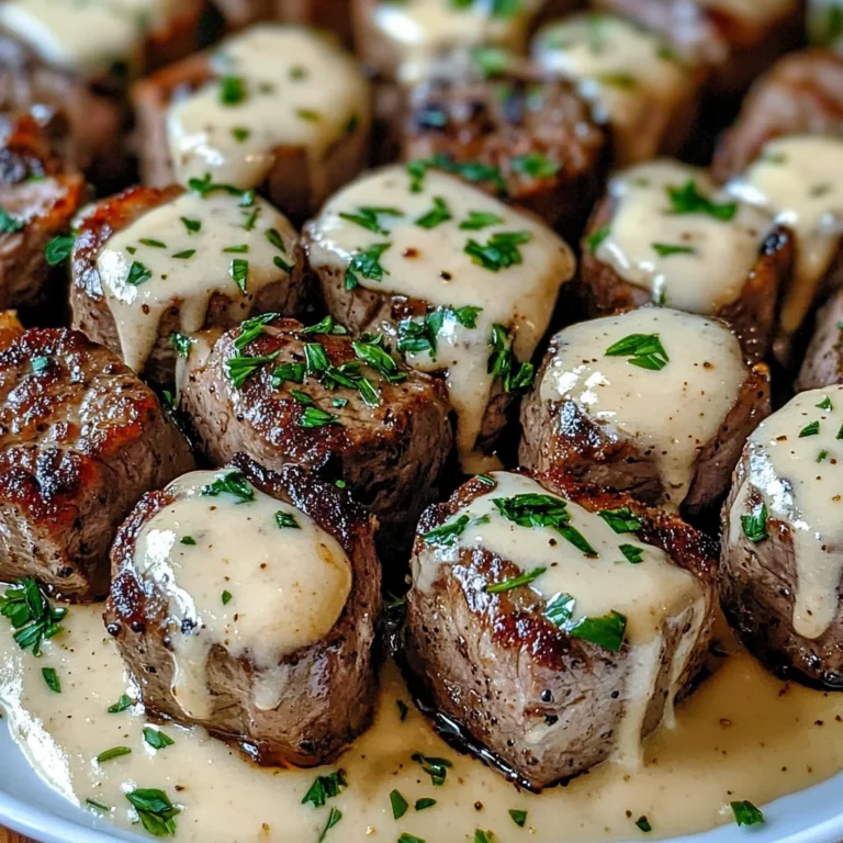 Garlic Butter Steak Bites with a Rich Parmesan Cream Sauce