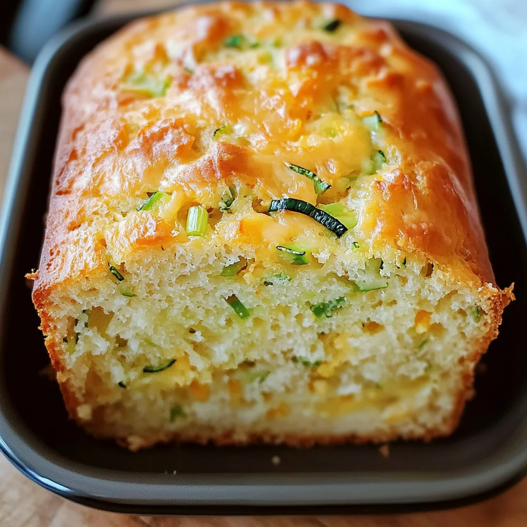 Green Onion Zucchini Cheddar Quick Bread