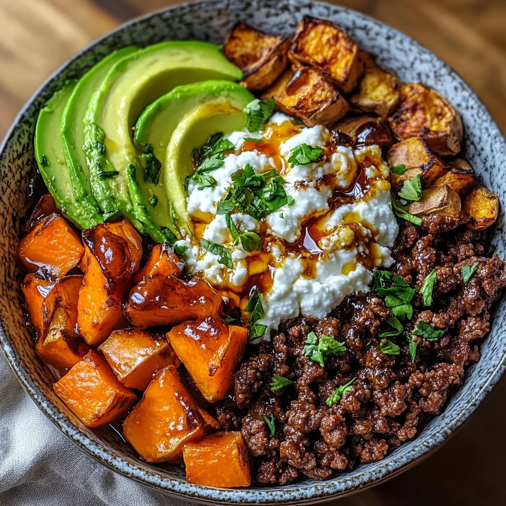 Ground Beef Hot Honey Bowl