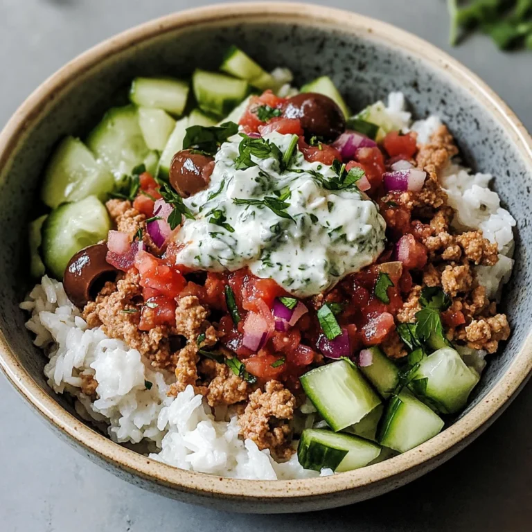 Healthy Greek Ground Chicken Bowls