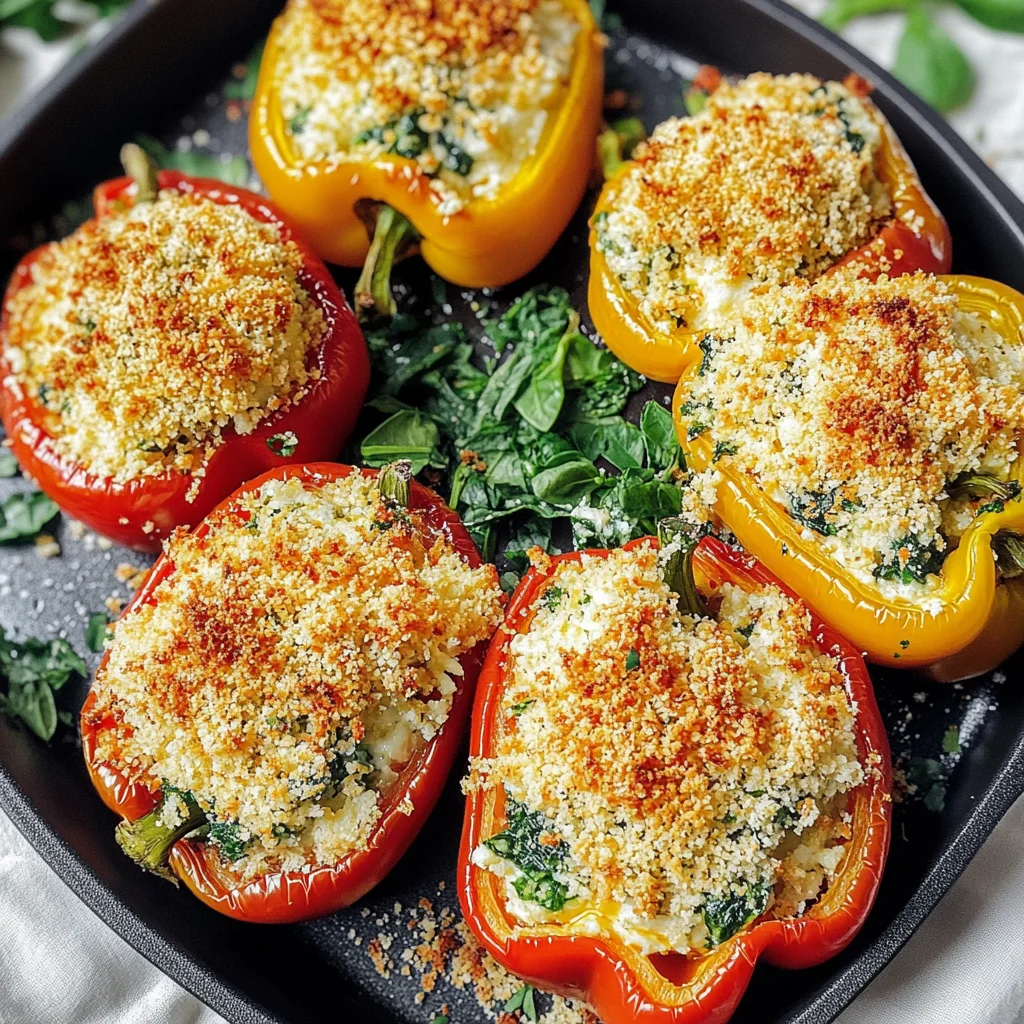 Herby Ricotta Stuffed Peppers
