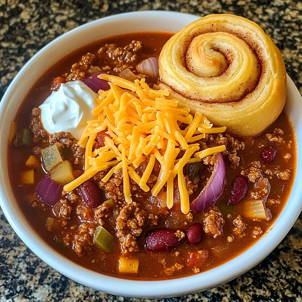 Hillbilly Chili and Cinnamon Rolls
