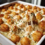 Irresistible Chicken Alfredo Tater Tot Casserole in 35 Minutes