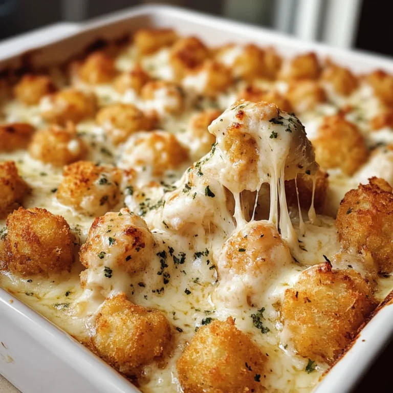 Irresistible Chicken Alfredo Tater Tot Casserole in 35 Minutes