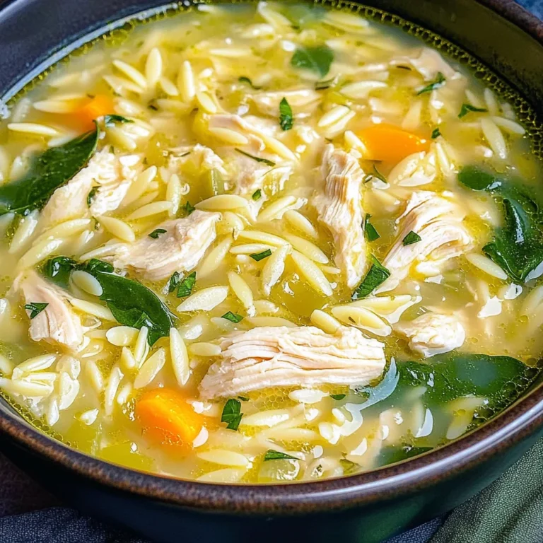Lemon Chicken Orzo Soup