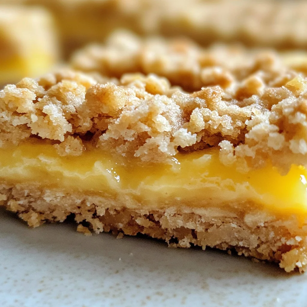 Lemon Oatmeal Crumble Bars
