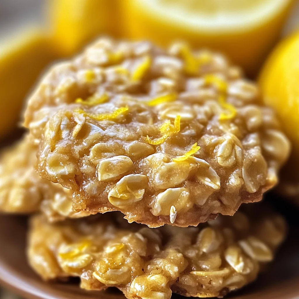 Lemon Oatmeal No-Bake Cookies