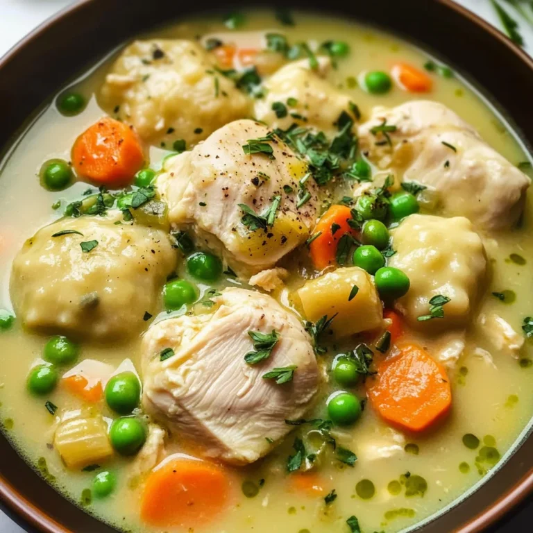 One Pot Chicken Dumpling Soup (with refrigerated biscuit dough!)