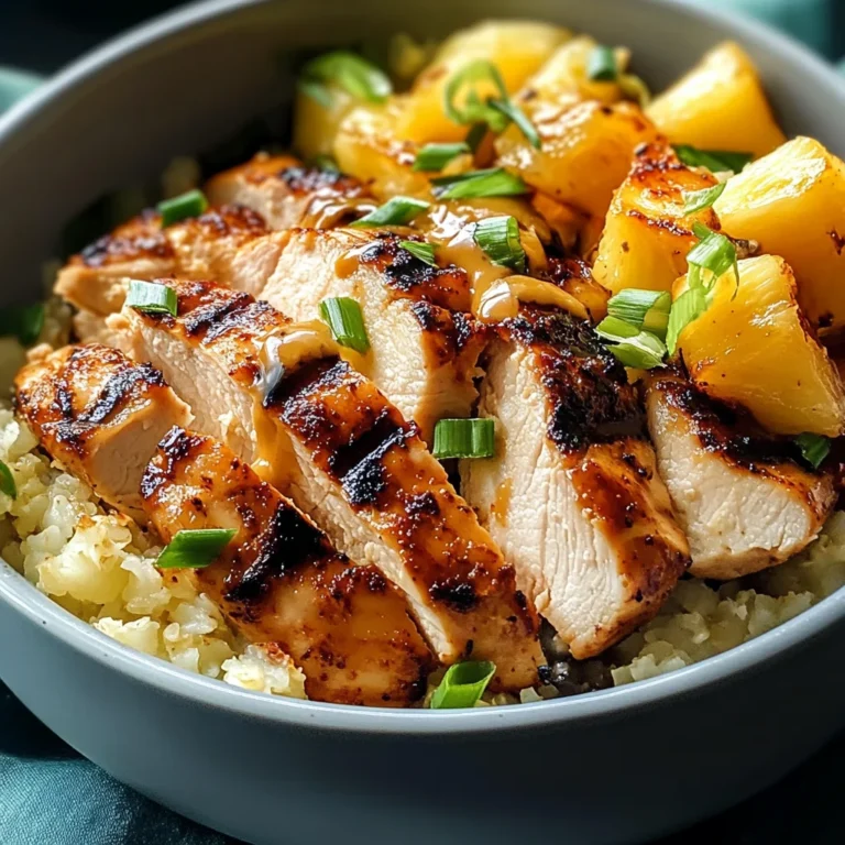 Pineapple Chicken Cauliflower Rice Bowls