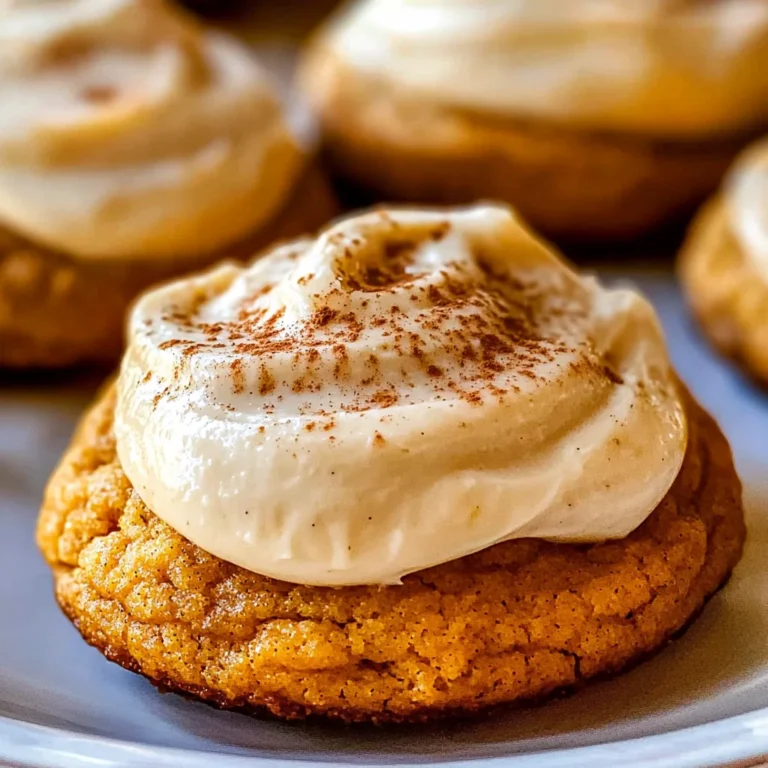Pumpkin Cookies with Cream Cheese Frosting