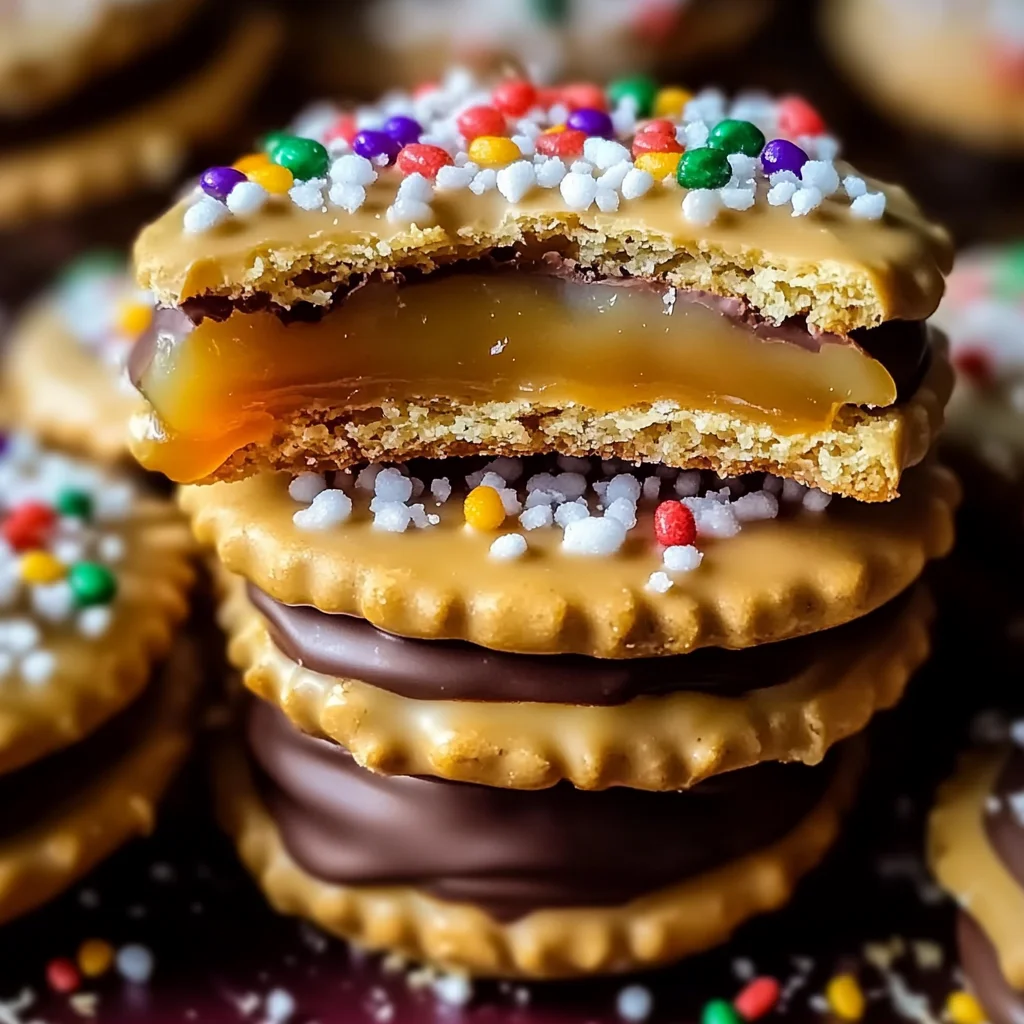 Ritz Cracker Caramel Chocolate Bites