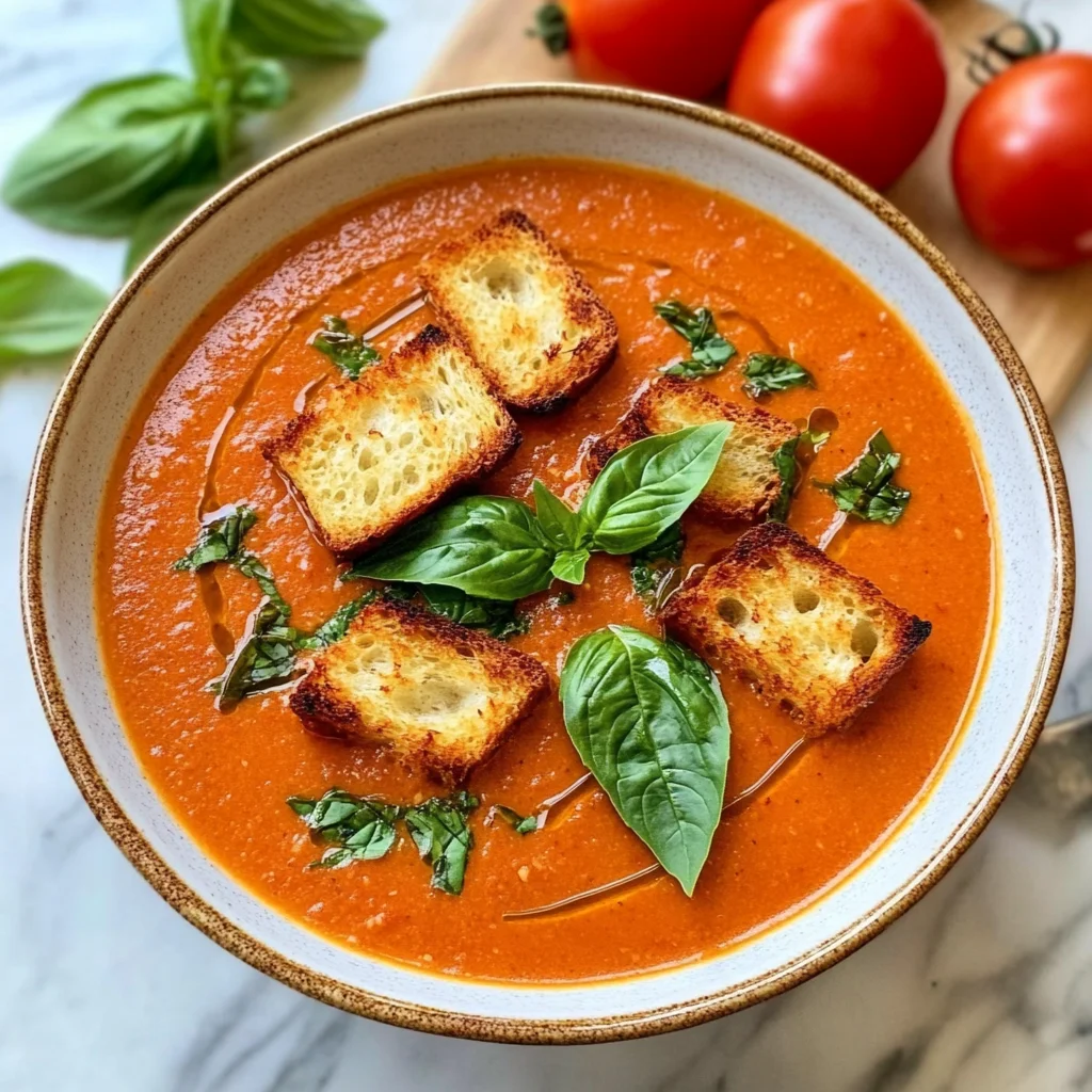 Roasted Tomato Basil Soup