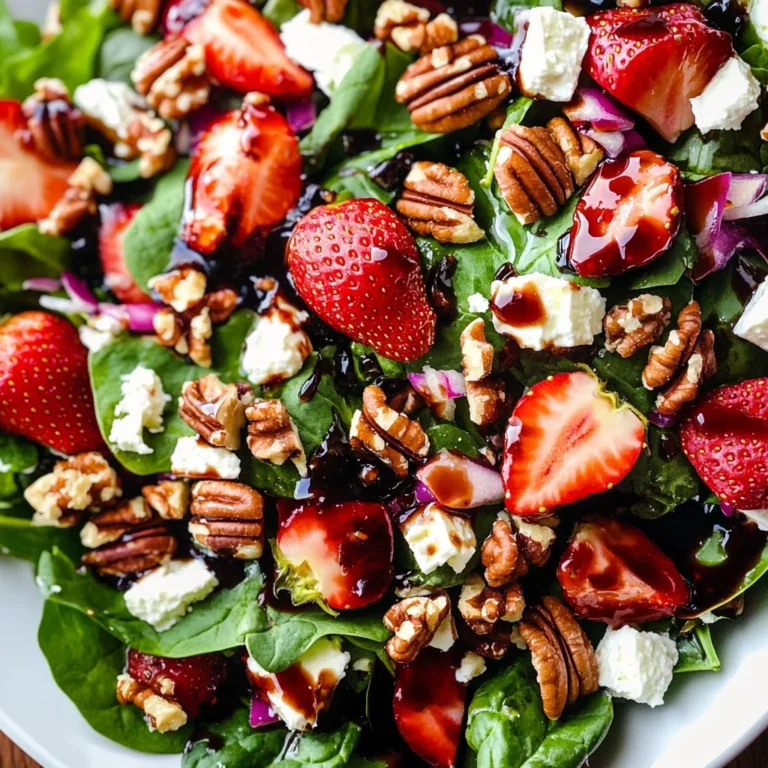 Spinach Strawberry Salad with Pecans