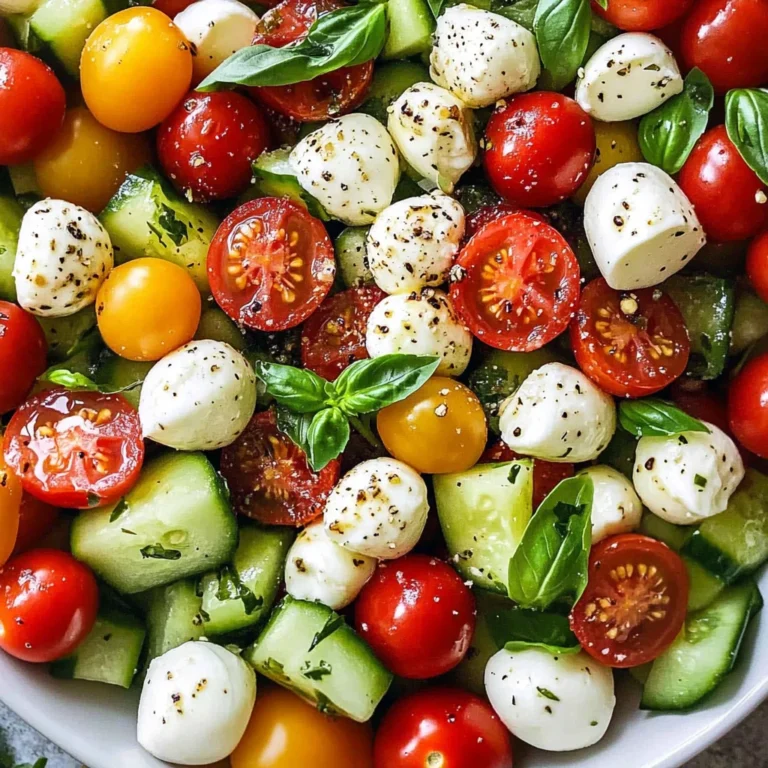 Tomato Cucumber Mozzarella Salad