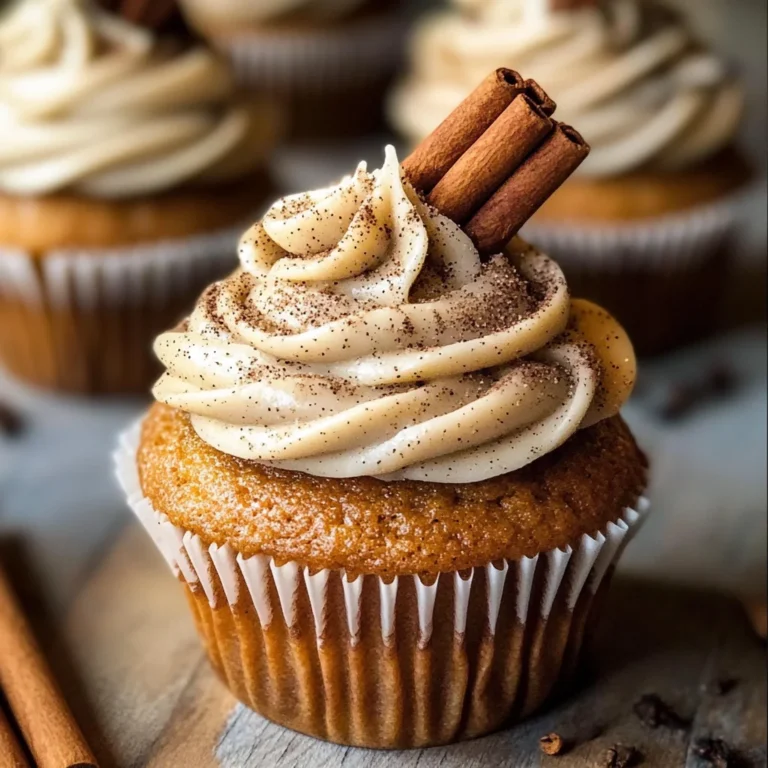 Vanilla Chai Pumpkin Latte Cupcakes with Cinnamon Brown Sugar Frosting