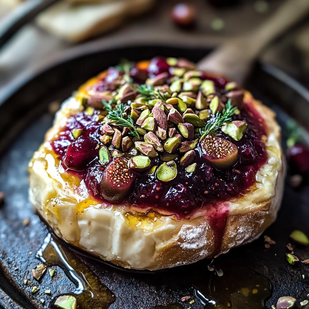 Best Baked Brie with Honey, Fig and Pistachio