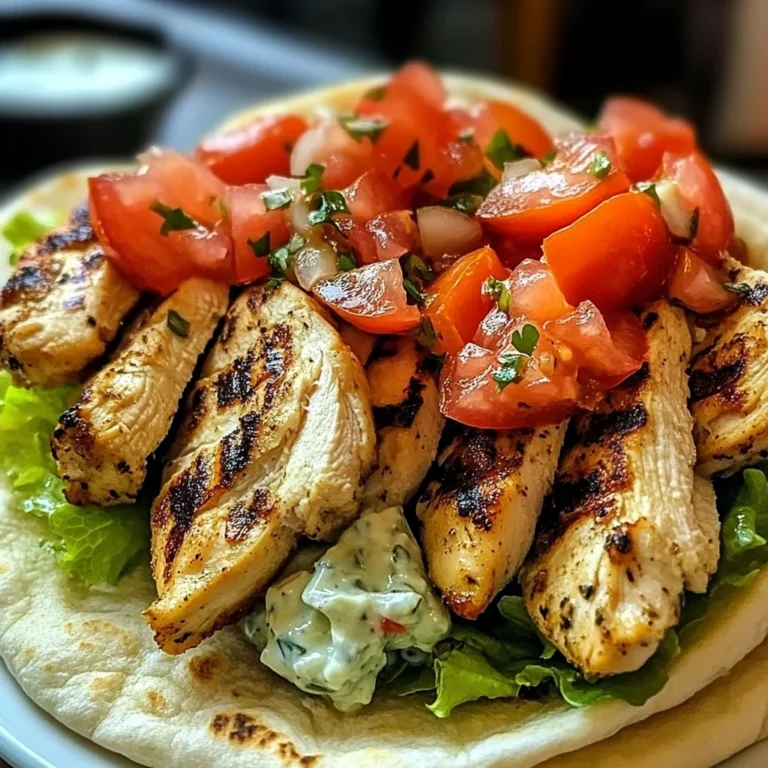 Chicken Pita Gyros with Tzatziki