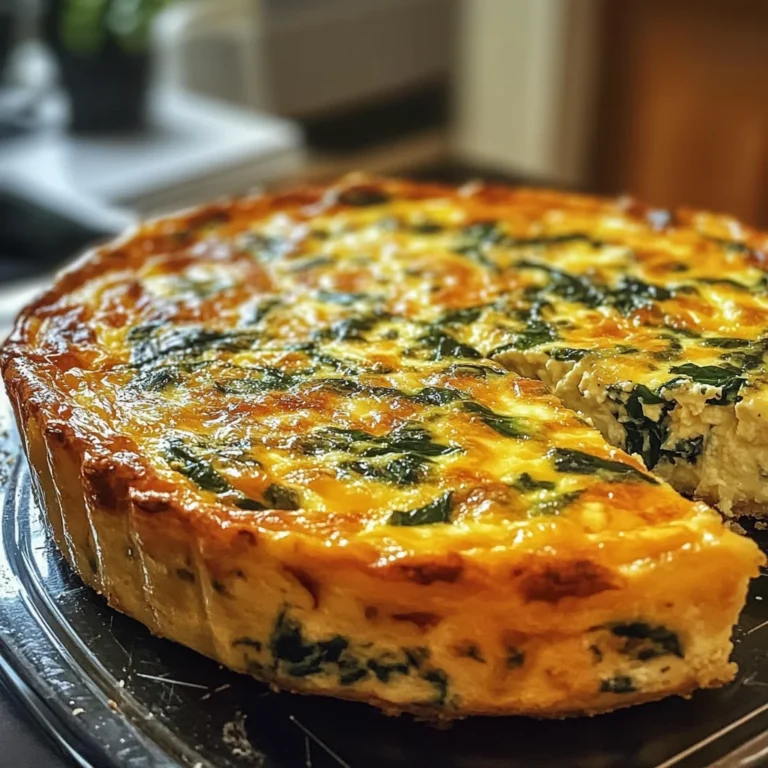Cottage Cheese and Spinach Crustless Quiche