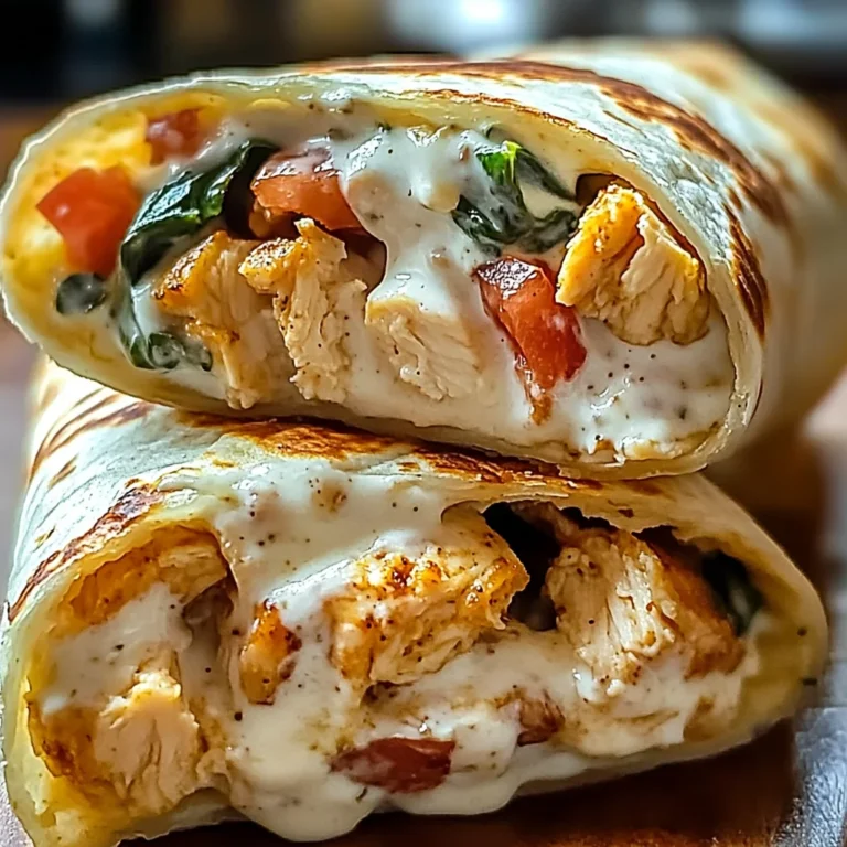 Creamy Chicken Spinach Wraps