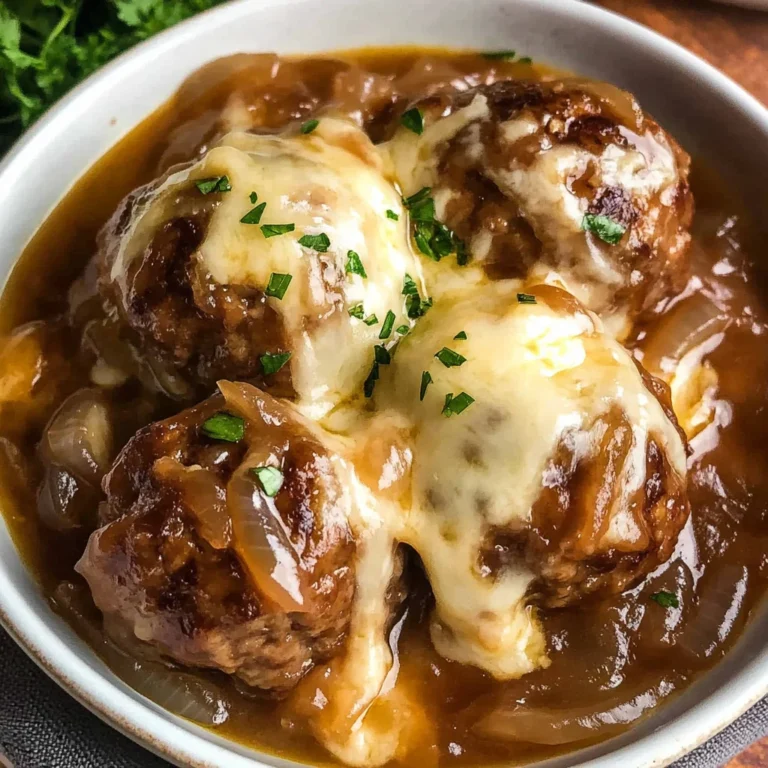 Crock Pot French Onion Meatballs