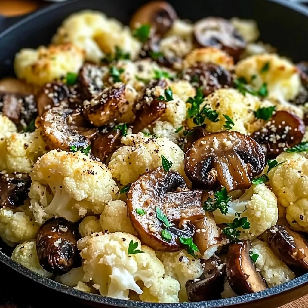 Garlic Cauliflower Mushroom Skillet: Quick & Delicious Dish