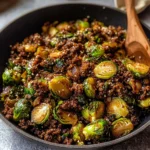 Ground Beef and Brussels Sprouts