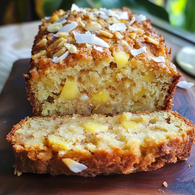 Hawaiian Banana Bread with Pineapple, Coconut & Macadamia Nuts