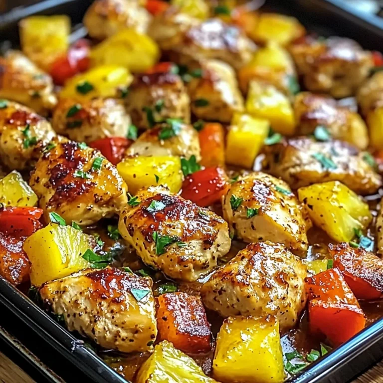 Hawaiian Chicken Sheet Pan Dinner