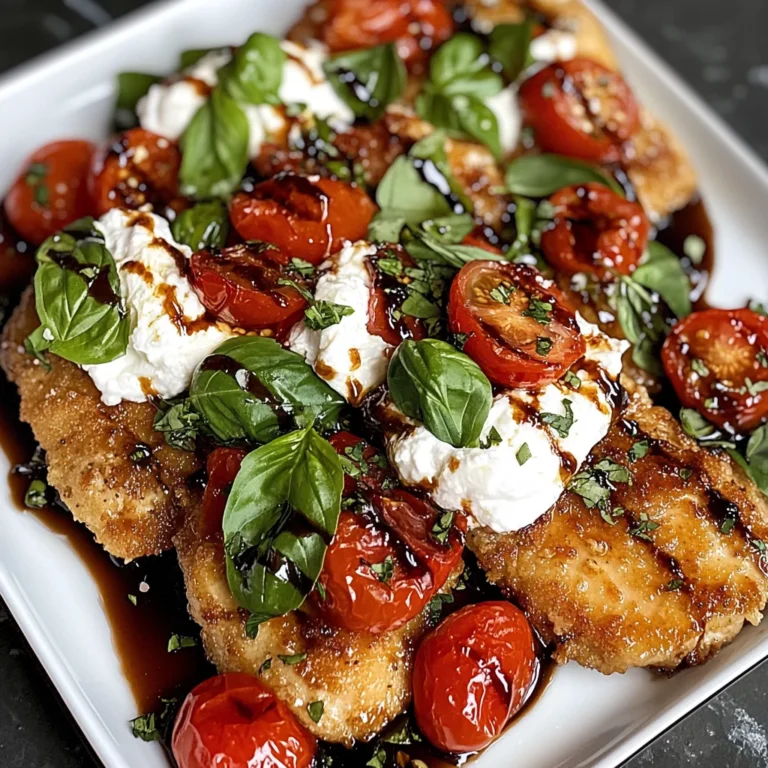 Italian Basil Chicken Cutlets with Tomato and Burrata Topping
