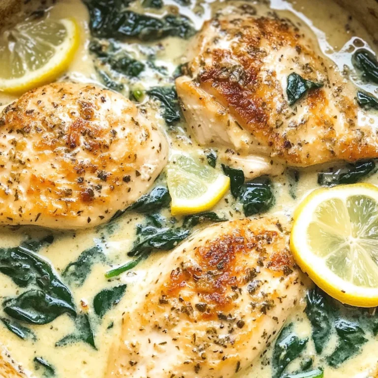 Lemon Parmesan Spinach Chicken