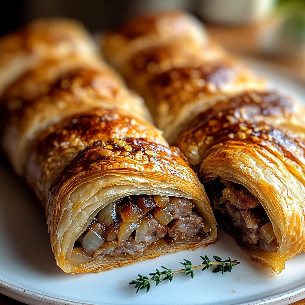 Savory French Onion Sausage Rolls