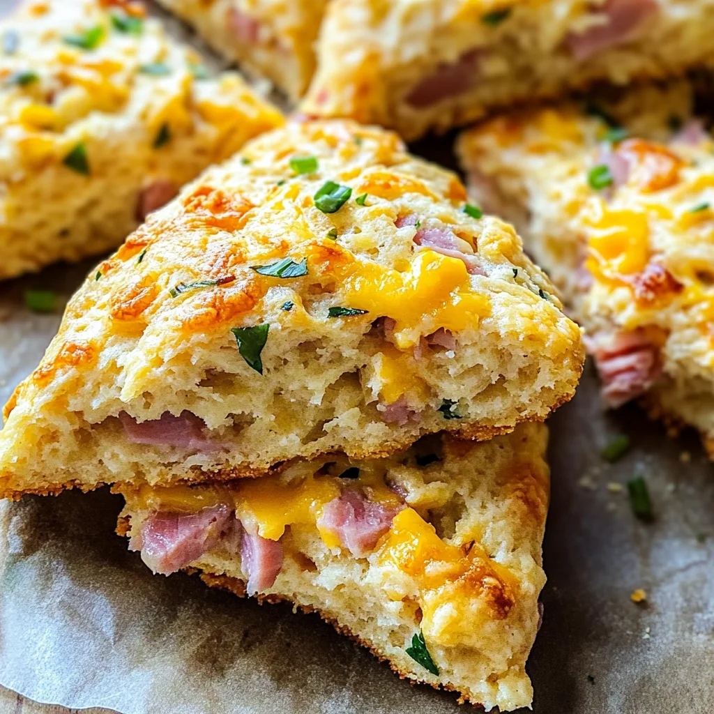 Savory Ham & Cheese Scones