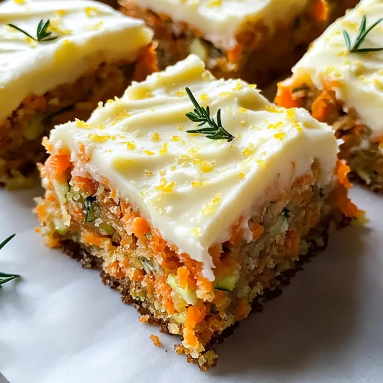 Spiced Ginger Carrot and Zucchini Bars with Lemon Cream Cheese Frosting