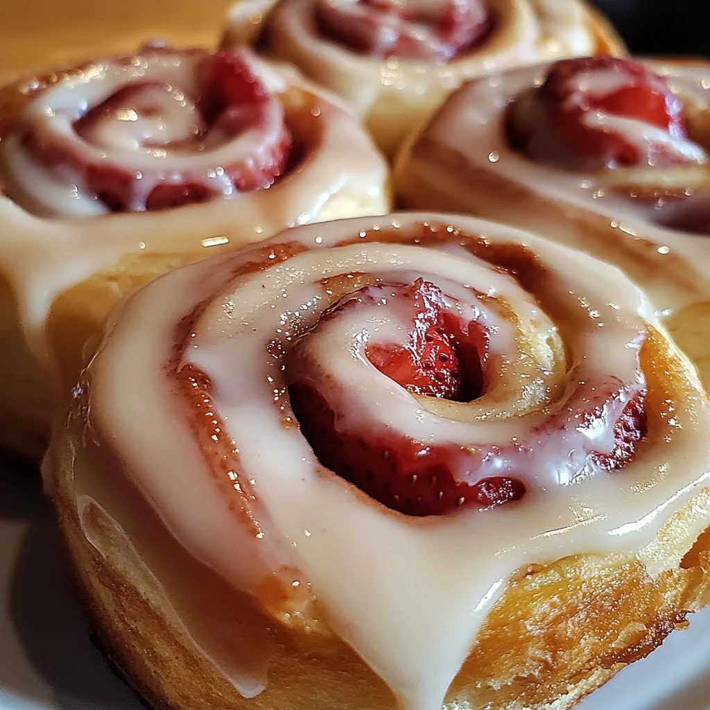 Strawberry Cheesecake Cinnabon Rolls