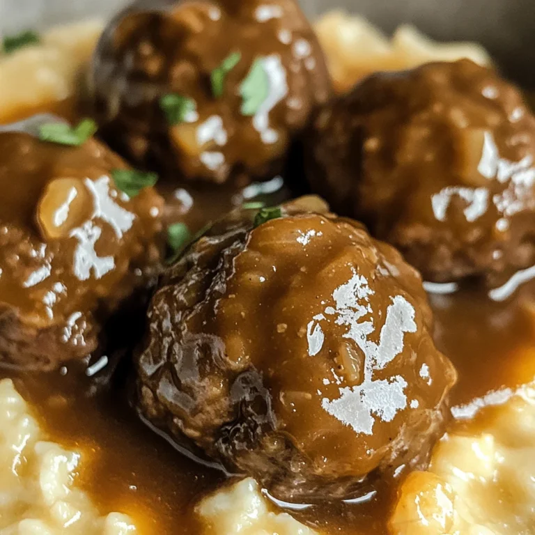Tasty Slow Cooker Salisbury Steak Meatballs Recipe
