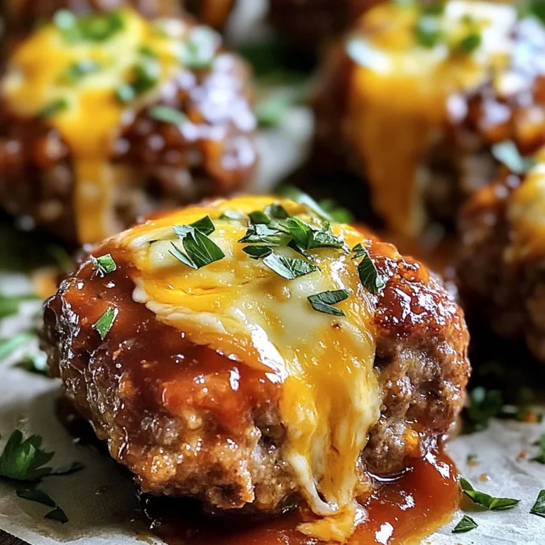 Cheesy Stuffed Meatloaf Bites