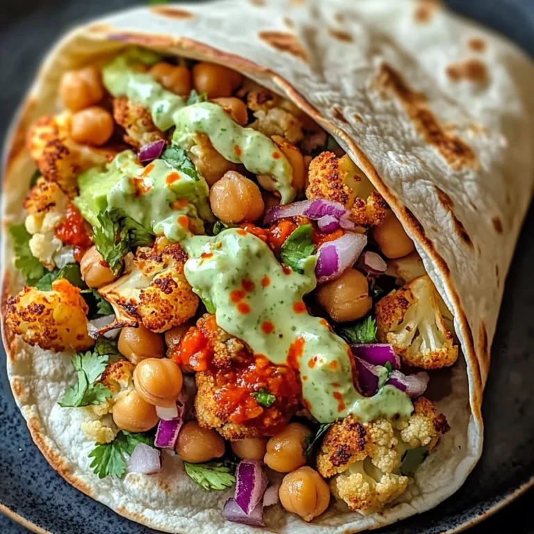 Chili Lime Chickpea Cauliflower Wrap Recipe