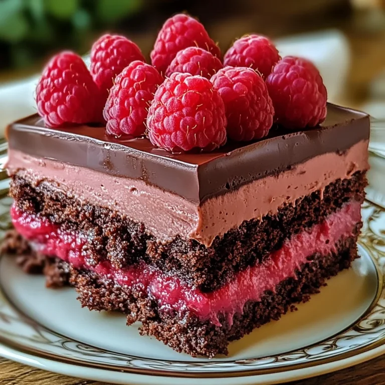 Heavenly Raspberry Chocolate Mousse Cake