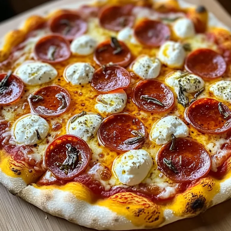 Hot Honey Pepperoni Ricotta Pizza : A Pizza Recipe