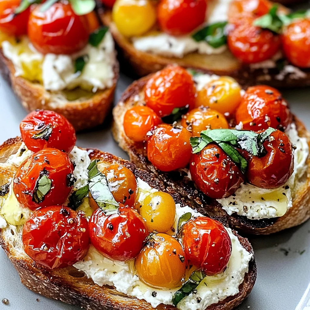 Ricotta Bruschetta with Roasted Tomatoes