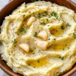 Roasted Garlic Mashed Potatoes {Slow Cooker}
