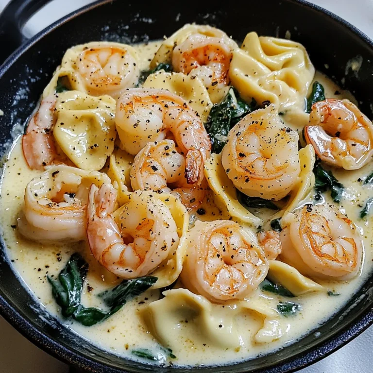 Shrimp Tortellini with Garlic Sauce