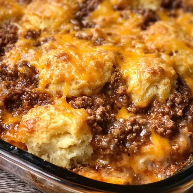 Sloppy Joe Biscuit Casserole